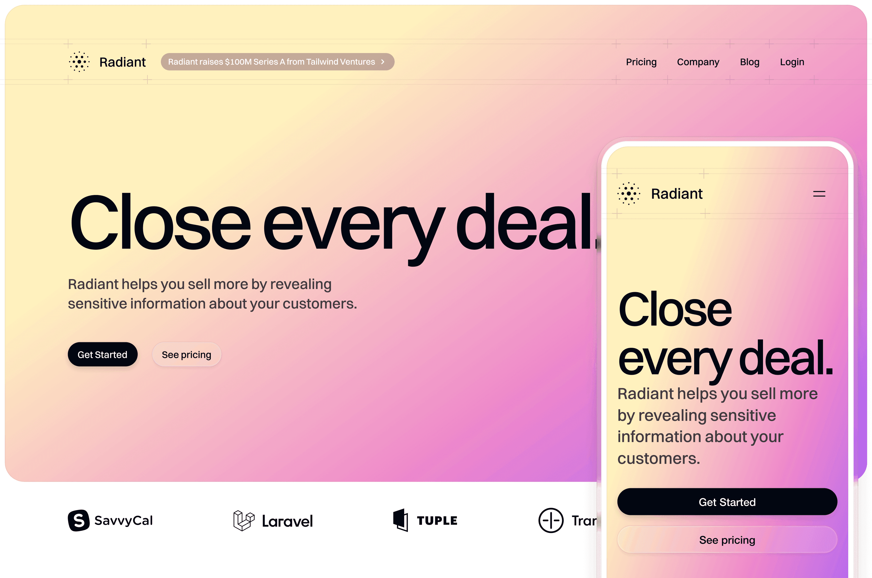 Radiant SaaS preview
